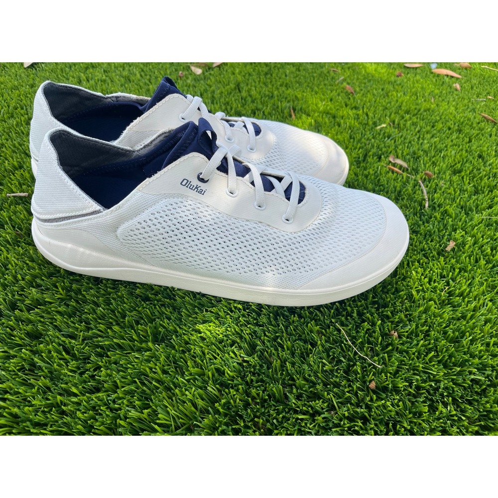 OluKai Lae'ahi Li 'Ili Mens White Mesh Sneakers Drop-In Heel Shoes US M13